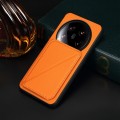 For Xiaomi 14 Ultra D04 Calf Texture Dual Card Slot Holder Phone Case(Orange)