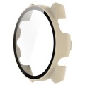 For Garmin Forerunner 165 / 165 Music PC + Tempered Film Integrated Watch Protective Case(Ivory Whit