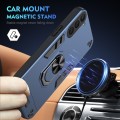 For Samsung Galaxy S23 5G Shockproof Metal Ring Holder Phone Case(Blue)