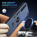 For Samsung Galaxy S23 FE 5G Shockproof Metal Ring Holder Phone Case(Blue)