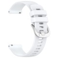 For Xiaomi Watch 2 Liquid Glossy Silver Buckle Silicone Watch Band(White)