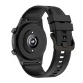 For Honor Watch GS 4 Striped Stainless Steel Buckle Silicone Watch Band(Black)