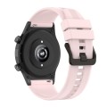 For Honor Watch GS 4 Striped Stainless Steel Buckle Silicone Watch Band(Light Pink)