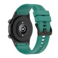 For Honor Watch GS 4 Striped Stainless Steel Buckle Silicone Watch Band(Pine Green)