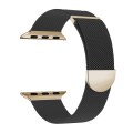 For Apple Watch SE 2023 44mm Two Color Milanese Loop Magnetic Watch Band(Black Gold)
