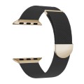 For Apple Watch Series 4 44mm Two Color Milanese Loop Magnetic Watch Band(Black Gold)