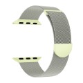 For Apple Watch Series 4 44mm Two Color Milanese Loop Magnetic Watch Band(Starlight Green)