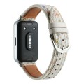 For Samsung Galaxy Fit 3 Woolen Leather Watch Band(Starlight)
