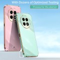 For Realme 12 5G XINLI Straight 6D Plating Gold Edge TPU Phone Case(Mint Green)