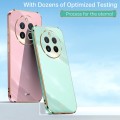 For Realme 12+ XINLI Straight 6D Plating Gold Edge TPU Phone Case(Mint Green)
