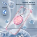 For iPhone 15 Pro Max Gold Shield CD Pattern MagSafe Magnetic Phone Case with Rotating Stand(Transpa