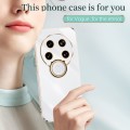 For Xiaomi 14 Ultra 5G XINLI Straight 6D Plating Gold Edge TPU Shockproof Case with Ring Holder(Mint