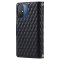 For Xiaomi Redmi 12C / 11A Glitter Lattice Zipper Wallet Leather Phone Case(Black)