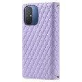 For Xiaomi Redmi 12C / 11A Glitter Lattice Zipper Wallet Leather Phone Case(Purple)