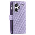 For Xiaomi Redmi Note 13 Pro+ Glitter Lattice Zipper Wallet Leather Phone Case(Purple)