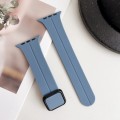 For Apple Watch SE 2023 44mm Magnetic Square Buckle Silicone Watch Band(Blue)