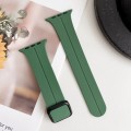 For Apple Watch SE 2023 44mm Magnetic Square Buckle Silicone Watch Band(Alfalfa)