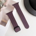 For Apple Watch Series 9 45mm Magnetic Square Buckle Silicone Watch Band(Fruit Purple)