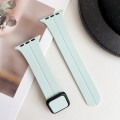 For Apple Watch Series 6 44mm Magnetic Square Buckle Silicone Watch Band(Sapphire Blue)