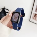 For Apple Watch Series 5 40mm Magnetic Square Buckle Silicone Watch Band(Midnight Blue)