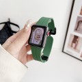 For Apple Watch 42mm Magnetic Square Buckle Silicone Watch Band(Alfalfa)