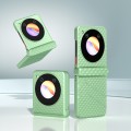For ZTE Libero Flip/nubia Flip 3 in 1 Wave Pattern Matte PC Phone Case with Hinge(Light Green)