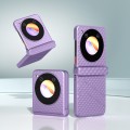 For ZTE Libero Flip/nubia Flip 3 in 1 Wave Pattern Matte PC Phone Case with Hinge(Purple)