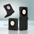 For ZTE Libero Flip/nubia Flip 3 in 1 Wave Pattern Matte PC Phone Case with Hinge(Black)
