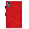 For Lenovo Tab M11 / Xiaoxin Pad 11 2024 Stitching Cowhide Texture Smart Leather Tablet Case(Red)