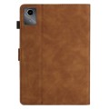 For Xiaomi Redmi Pad SE Coconut Tree Embossed Smart Leather Tablet Case(Brown)