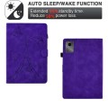 For Lenovo Tab M11 / Xiaoxin Pad 11 2024 Tower Embossed Leather Smart Tablet Case(Purple)