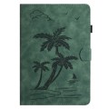 For Lenovo Tab M11/Xiaoxin Pad 11 2024 Coconut Tree Embossed Smart Leather Tablet Case(Green)