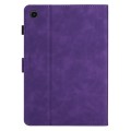 For Lenovo Tab M10 3rd Gen Coconut Tree Embossed Smart Leather Tablet Case(Purple)