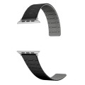 For Apple Watch Series 3 38mm Two Color Loop Magnetic Silicone Watch Band(Black+Grey)