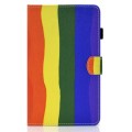 For Lenovo Tab M11 / Xiaoxin Pad 11 2024 Colored Drawing Sewing Pen Slot Leather Tablet Case(Rainbow