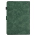 For Amazon Kindle Fire HD10 Plus 2021 Coconut Tree Embossed Smart Leather Tablet Case(Green)