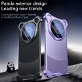 For Huawei Mate 60 Frameless Metal Corner Pad Phone Case with Lens Film(Purple)