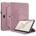 For Honor Pad 9 Tree Life Embossed Rotation Leather Tablet Case(Rose Gold)
