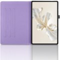 For Honor Pad 9 Tree Life Embossed Rotation Leather Tablet Case(Purple)