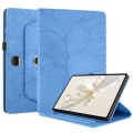 For Honor Pad 9 Tree Life Embossed Rotation Leather Tablet Case(Blue)