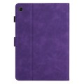 For Samsung Galaxy Tab A7 Lite 8.7 T220/T225 Coconut Tree Embossed Leather Tablet Case(Purple)