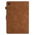 For Samsung Galaxy Tab A9+ X210/X216 Coconut Tree Embossed Smart Leather Tablet Case(Brown)