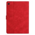 For Samsung Galaxy Tab S6 Lite P610/P615 Coconut Tree Embossed Smart Leather Tablet Case(Red)