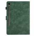 For Samsung Galaxy Tab S7 T870/T875 Coconut Tree Embossed Smart Leather Tablet Case(Green)