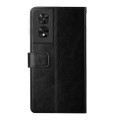 For TCL 505 Y-shaped Pattern Flip Leather Phone Case(Black)