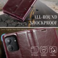 For Xiaomi Redmi 13C CaseMe 003 Crazy Horse Texture Flip Leather Phone Case(Mulberry Red)