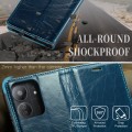 For Xiaomi Redmi 13C CaseMe 003 Crazy Horse Texture Flip Leather Phone Case(Blue Green)