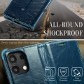 For Xiaomi Redmi Note 13 4G CaseMe 003 Crazy Horse Texture Flip Leather Phone Case(Blue Green)