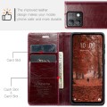 For Xiaomi Redmi Note 13 5G CaseMe 003 Crazy Horse Texture Flip Leather Phone Case(Mulberry Red)