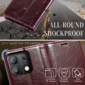 For Xiaomi Redmi Note 13 Pro 5G CaseMe 003 Crazy Horse Texture Flip Leather Phone Case(Mulberry Red)
